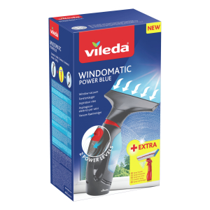 Vileda Windomatic Power Blue Fenstersauger mit Spray-Einwascher