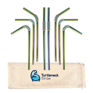 Turtleneck® Straw Edelstahl Strohhalm flexibel bunt