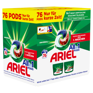 Ariel All in 1 Universal PODS Waschmittel