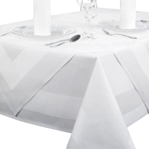 Linco MADEIRA weiße Tischdecke gekämmte Baumwolle